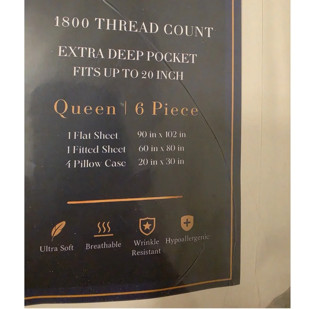 Hotel Luxury 6 Piece Sheet Set Queen 1800 Thread Count Brick Red Deep Pocket